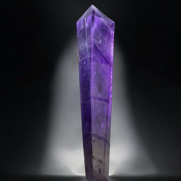 Amethyst Crystal Scepter Meditation Wand  with Unique Fingerprint Inclusions (4) - Picture 2 of 16